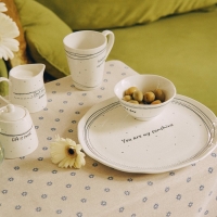 Набор тарелок фарфоровых SL Home &laquo;Милый дом&raquo;, d=27 см, цвет белый