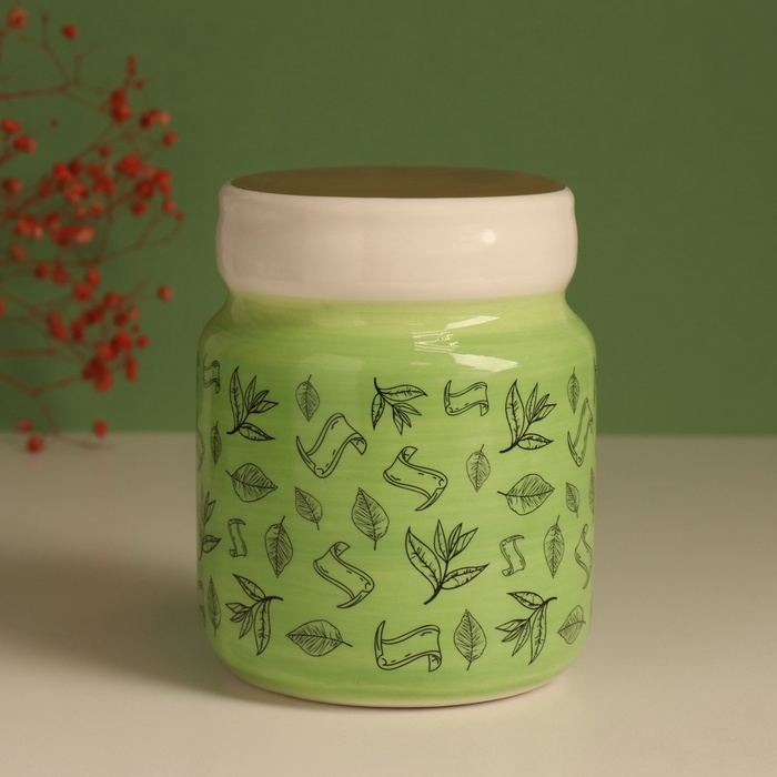 Копилка керамика Копилка керамика "Зелень в банке" 11,5х11,5х14,3 см