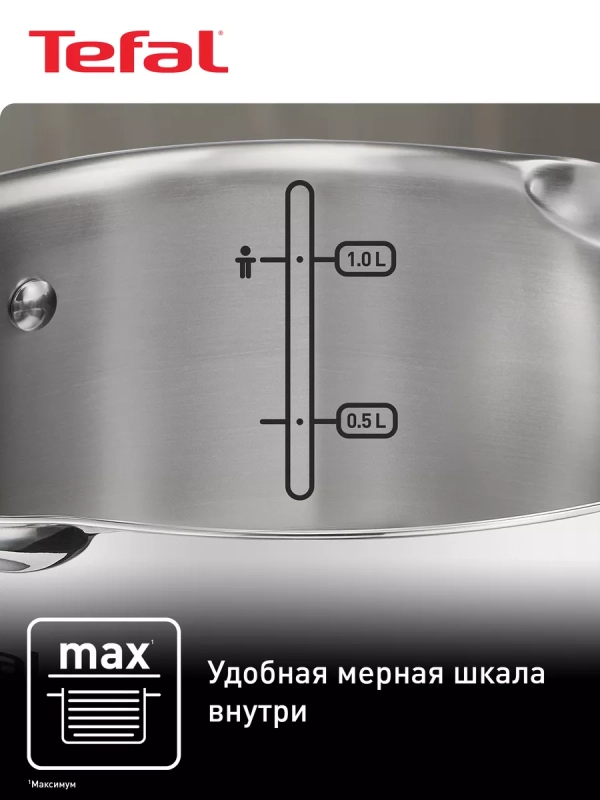 Ковш с крышкой Duetto+ 16 см, 1,5 л, подъодит для индукции