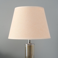Лампа настольная "Арабеска" 1х40Вт Е27 хром/бежевый 22х22х36см