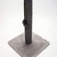 Когтеточка-столбик"Пижон" с игрушкой бантиком 30 х 30 х 50см, серый