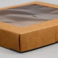 Коробка самосборная, крафт, 19&times;19&times;3 см