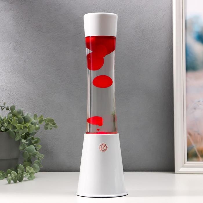 Лава-лампа "Колонна" Е14, воск, белый h=39 см