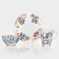 Набор для завтрака "Давай поиграем" (салатник+тарелка+кружка для чая)