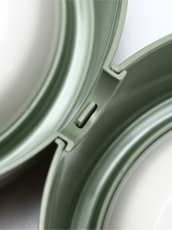 Лего-миска для животных с наклоном "Юта" 0,3л бело- фисташковый