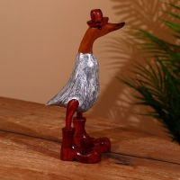 Сувенир "Утка в сером" дерево 27 см