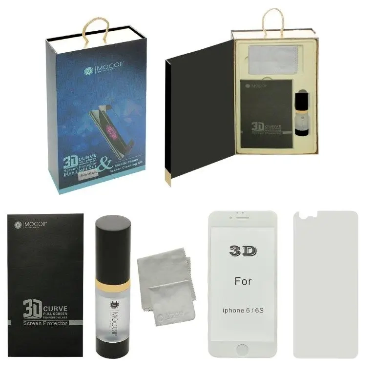 Защитное стекло iPh 6 3D Blue Light Cut Mocoll