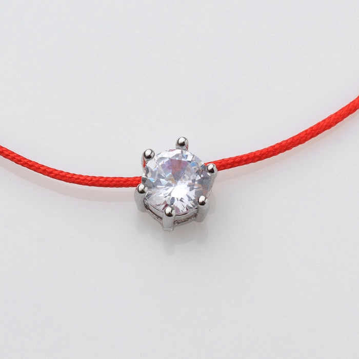 Браслет &laquo;Блеск&raquo; многогранник, цвет белый в серебре