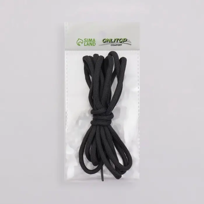 Шнурки для обуви, пара, круглые, d=5 мм, 110 см, тёмно-серые