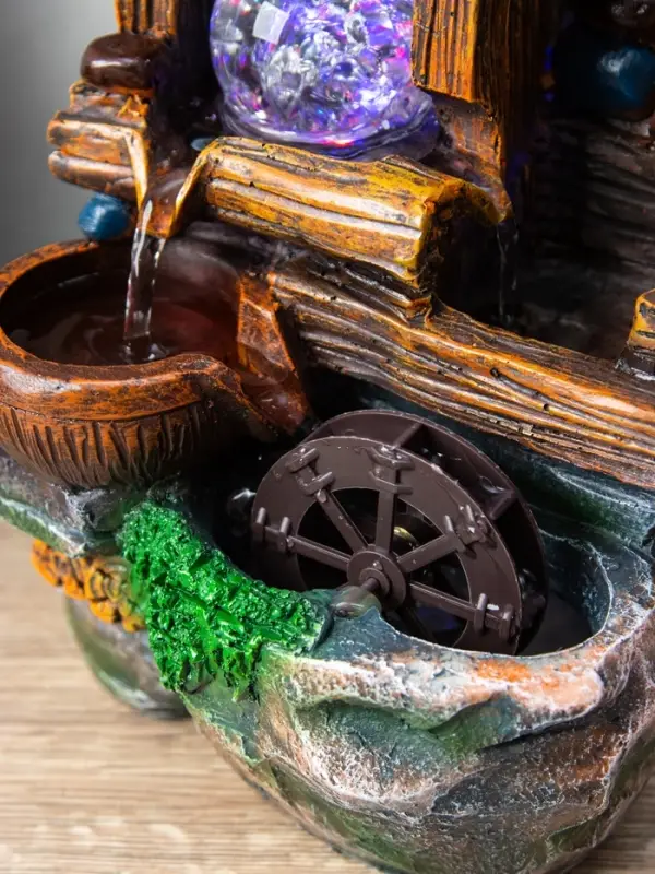 Фонтан "Домик под деревом" 32х15х13 см (с подсветкой)