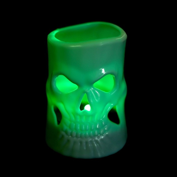 Свеча светодиодная «Череп», виды МИКС Свеча светодиодная «Череп», виды МИКС