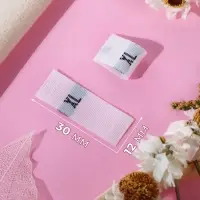 Размерники жаккардовые, XL, 12&times;30 мм, 100 шт., белые