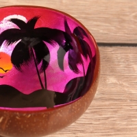 Чаша "Закат" 14х14х6 см, кокос