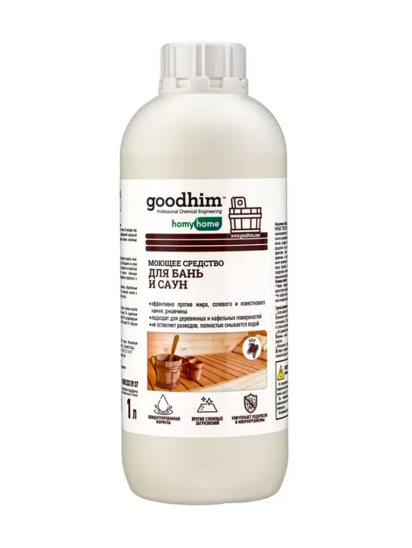 Моющее средство для бань и саун GOODHIM T150 (с ароматом хвои), 1 л