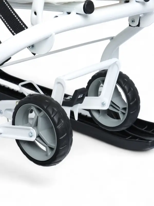 Снегокат &laquo;Тимка спорт 6Д&raquo; с забавными медвежатами, с двумя спинками, с родительской ручкой, бирюзовый, ТС6Д/ЗМ Nika