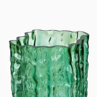 Ваза для цветов &laquo;Марбл грин&raquo; из зеленого стекла 20.5&times;15.5&times;10 см