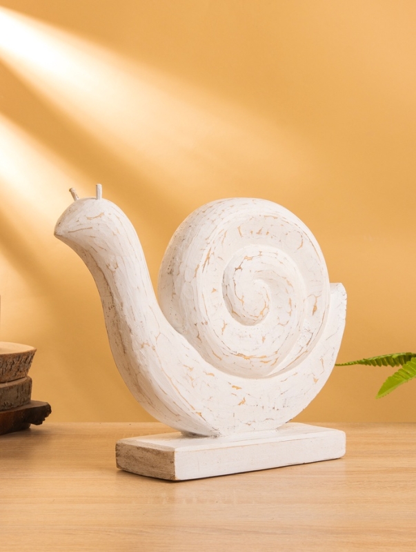 Сувенир &laquo;Улитка&raquo;, 25&times;9&times;32 см, дерево, белый