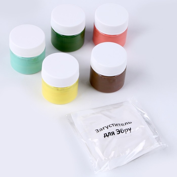 Набор для рисования &laquo;Эбру. Фантазия&raquo; - палитра №3, 5 цв. 20 мл