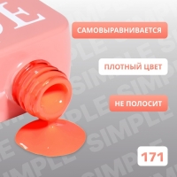 Гель лак для ногтей &laquo;SIMPLE&raquo;, 3-х фазный, 10 мл, LED/UV, цвет (171)