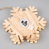 Ёлочная игрушка &laquo;Снеговик и олень&raquo;, от батареек, свечение тёплое белое