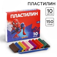 Пластилин 10 цветов 150 г &laquo;Супергерой&raquo;, Человек-паук