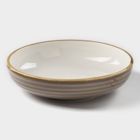 Тарелка фарфоровая глубокая Magistro &laquo;Церера&raquo;, 700 мл, d=18,5 см, цвет коричневый