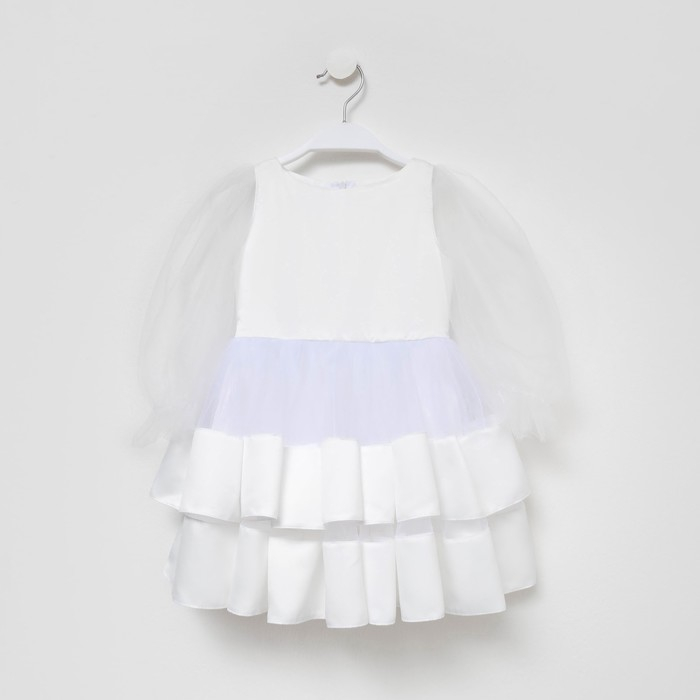Платье нарядное детское KAFTAN, рост 98-104 см (30), белый Платье нарядное детское KAFTAN, рост 98-104 см (30), белый