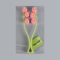 Массажёр для лица &laquo;Букет&raquo;, 22,5 &times; 6,5 &times; 3,5 см, 12 роликов, цвет МИКС