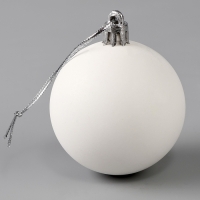 Ёлочная игрушка своими руками на новый год. Декор ёлочного шара полубусинами и блестками &laquo;Белый и золото&raquo;, новогодний набор для творчества