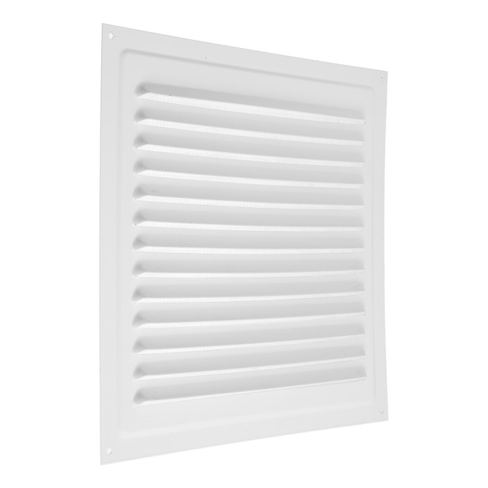 Решетка вентиляционная ZEIN Люкс РМ3030, 300 х 300 мм, с сеткой, металлическая, белая