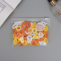 Резинка для волос "Махрушка" (набор 80 шт) нежность, 2,5 см, белый жёлтый оранж Резинка для волос "Махрушка" (набор 80 шт) нежность, 2,5 см, белый жёлтый оранж