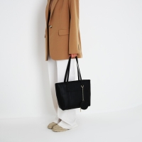 Сумка женская тоут на молнии, цвет чёрный Сумка женская тоут на молнии, цвет чёрный