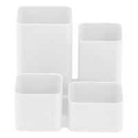 Подставка-органайзер для канцелярии СТАММ "Юниор", белая Подставка-органайзер для канцелярии СТАММ "Юниор", белая