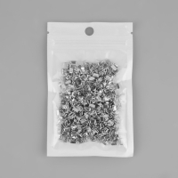 Нижний ограничитель для молнии, металлический, №3, 1000 &plusmn; 20 шт, цвет серебряный