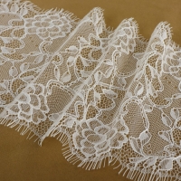 Кружево реснички, 165 мм &times; 3 &plusmn; 0,5 м, цвет белый