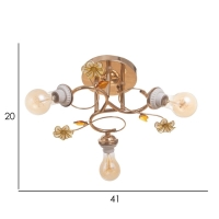 Люстра "Алана" бп 3х40Вт Е27 Золото МОДЕЛЬ: 2612380 Люстра "Алана" бп 3х40Вт Е27 Золото МОДЕЛЬ: 2612380