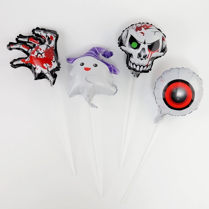 Шар фольгированный 12" &laquo;Хеллоуин&raquo;, набор 4 шт.