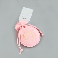 Мешок замшевый  &laquo;С любовью&raquo;, красный, тиснение, 9 &times; 12 см