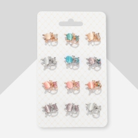 Брошь &laquo;Кошечка&raquo; ассорти, цвет МИКС (неделимая фасовка 12 шт., цена за шт.)