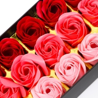 Мыльные розочки, цветные оттенки, набор 18 шт.