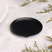 Подсвечник металл "Тарелка", 7,6 см, черный муар Подсвечник металл "Тарелка", 7,6 см, черный муар