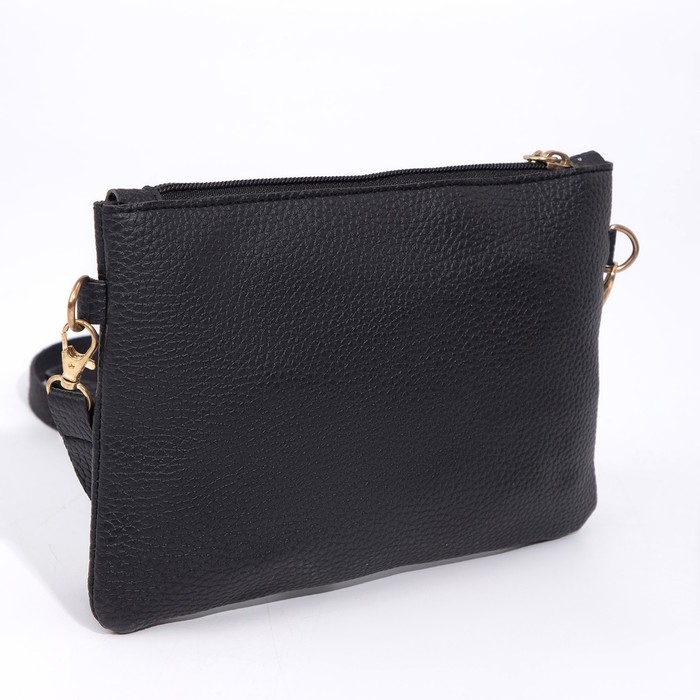 Сумка-клатч на молнии, цвет чёрный