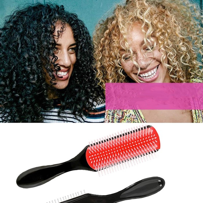 Расчёска массажная, 4,5 × 19 см, цвет чёрный/розовый Расчёска массажная, 4,5 × 19 см, цвет чёрный/розовый