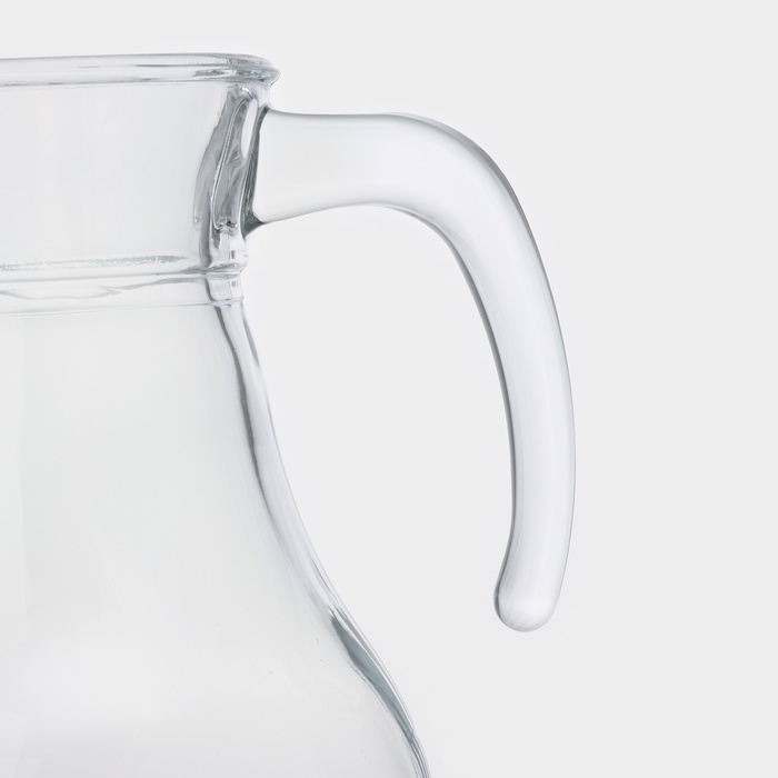 Кувшин Paşabah&ccedil;e Bistro, 1 л, стекло, белая крышка, прозрачный