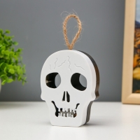Ночник "Череп" LED 1Вт RGB от батареек LR1130 бело-черный 9,5х4х5см RISALUX Ночник "Череп" LED 1Вт RGB от батареек LR1130 бело-черный 9,5х4х5см RISALUX