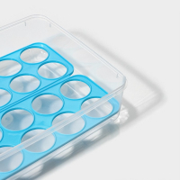 Контейнер для хранения яиц Доляна, 20 ячеек, 27,5&times;22&times;7 см, цвет МИКС