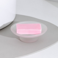 Мыльница стеклянная, 10,7&times;10,7&times;3,7 см, матовая