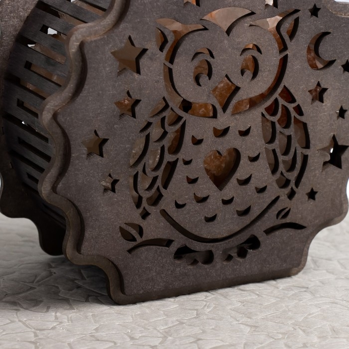 Соляной светильник Соляной светильник "СОВА" круглая Е14 15Вт 0,8 кг гимал. соль