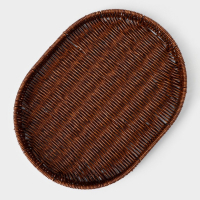 Корзинка для подачи Доляна &laquo;Огайо&raquo;, 41&times;31&times;5 см, овальная, цвет коричневый