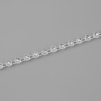 Стразы на нитях, 4 мм, 9 &plusmn; 1 м, цвет прозрачный